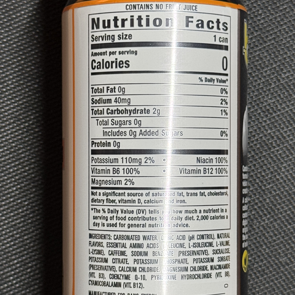 Nutrition Label